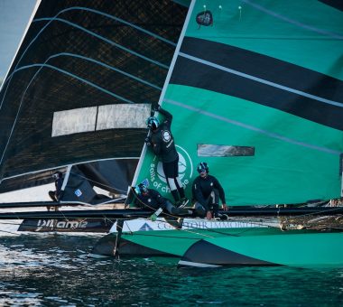 DAY TWO AT THE TF35 CRANS GRAND PRIX: SAILS OF CHANGE 8 SETS THE PACE